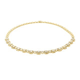 7.73ct 18k Yellow Gold Diamond Baguette Necklace