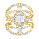 2.56ct 14k Yellow Gold Diamond Lady's Ring