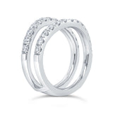 1.21ct 14k White Gold Diamond Lady's Ring Guard