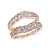 1.08ct 14k Rose Gold Diamond Lady's Ring Guard