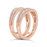 1.08ct 14k Rose Gold Diamond Lady's Ring Guard