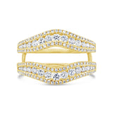1.00ct 14k Yellow Gold Diamond Lady's Ring Guard