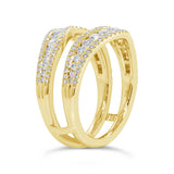 1.00ct 14k Yellow Gold Diamond Lady's Ring Guard