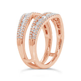 1.00ct 14k Rose Gold Diamond Lady's Ring Guard