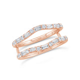 0.70ct 14k Rose Gold Diamond Lady's Ring Guard