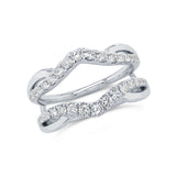 0.70ct 14k White Gold Diamond Lady's Ring Guard