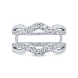 0.70ct 14k White Gold Diamond Lady's Ring Guard
