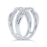 0.70ct 14k White Gold Diamond Lady's Ring Guard