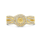 0.35ct 14k Yellow Gold Diamond Semi-mount Ring for 0.20ct Center 3-pc