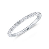 0.40ct 18k White Gold Diamond Lady's Band Size 6.5