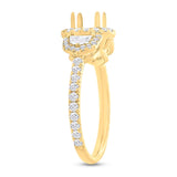 1.00ct 18k Yellow Gold Diamond Semi-mount Ring for 1.00ct Center