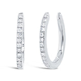 0.09ct 14k White Gold Diamond Ear Cuff Earring