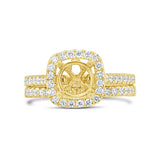 0.68ct 14k Yellow Gold Diamond Semi-mount Ring 2-pc