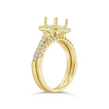 0.68ct 14k Yellow Gold Diamond Semi-mount Ring 2-pc