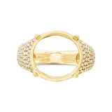 0.45ct 18k Yellow Gold Diamond Semi-mount Ring Size 4