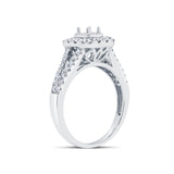 0.80ct 14k White Gold Diamond Semi-mount for 0.40ct Center