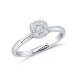 0.29ct 14k White Gold Diamond Cluster Engagment Ring