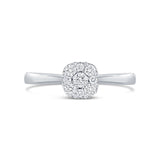 0.29ct 14k White Gold Diamond Cluster Engagment Ring
