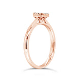 0.29ct 14k Rose Gold Diamond Cluster Engagment Ring