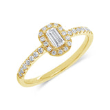 0.37ct 14k Yellow Gold Diamond Baguette Engagment Ring