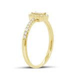 0.37ct 14k Yellow Gold Diamond Baguette Engagment Ring