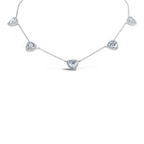 0.40ct Diamond & 6.77ct White Topaz 14k White Gold Necklace