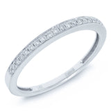 0.11ct 14k White Gold Diamond Lady's Band Size 6