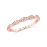 0.12ct 14k Rose Gold Diamond Lady's Band Size 8