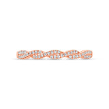 0.12ct 14k Rose Gold Diamond Lady's Band Size 8