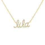0.14ct 14k Yellow Gold Diamond "Lila" Necklace