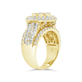 2.80ct 14k Yellow Gold Diamond Cluster Lady's Ring