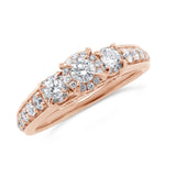 1.02ct 14k Rose Gold Diamond Engagement Ring