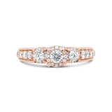 1.02ct 14k Rose Gold Diamond Engagement Ring