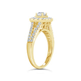 0.40ct Round Brilliant Center and 0.80ct Side 14k Yellow Gold Diamond Engagement Ring
