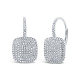 0.43ct 14k White Gold Diamond Pave Earring