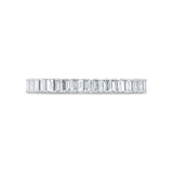 0.59ct 14k White Gold Diamond Eternity Baguette Lady's Band Size 6