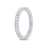 0.59ct 14k White Gold Diamond Eternity Baguette Lady's Band Size 6