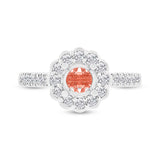 0.63ct 18k Two-tone Rose Gold Diamond Semi-mount Ring for 0.75ct Center Size 7.5