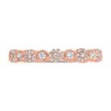 0.22ct 14k Rose Gold Diamond Lady's Band Size 5.75