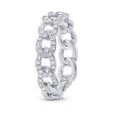 0.62ct 14k White Gold Diamond Chain Ring Size 4