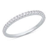 0.22ct 14k White Gold Diamond Lady's Band Size 4.5