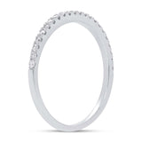 0.22ct 14k White Gold Diamond Lady's Band Size 4.5