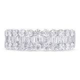 1.36ct 14k White Gold Diamond Baguette Lady's Band Size 5