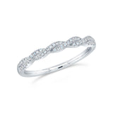0.12ct 14k White Gold Diamond Lady's Band Size 5