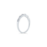 0.12ct 14k White Gold Diamond Lady's Band Size 5