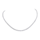 4.30ct 14k White Gold Diamond Tennis Necklace