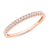 0.19ct 14k Rose Gold Diamond Lady's Band Size 9