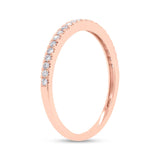 0.19ct 14k Rose Gold Diamond Lady's Band Size 9