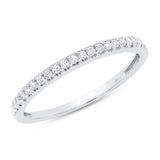 0.19ct 14k White Gold Diamond Lady's Band Size 9