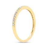0.19ct 14k Yellow Gold Diamond Lady's Band Size 9